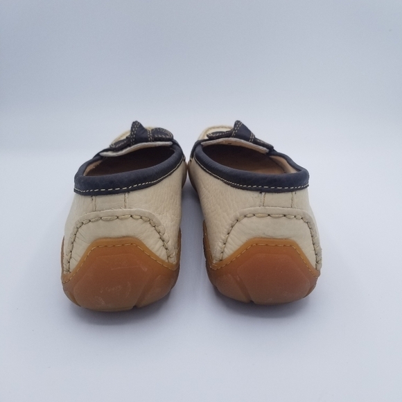 L.L. Bean Pebbled Leather Tan Bow Loafers size 7.5 - Picture 12 of 15